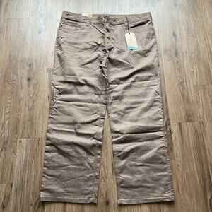 Prana Bridger Jean Men's 42x28 Mud Brown Slim Fit Straight Leg Stretch Denim